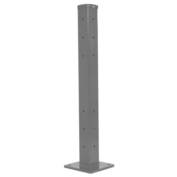 Vestil Rigid Tube Post 42In Bolt-On Style Gray Semi Gloss GR-F2R-DI-TP42-GYSG - main